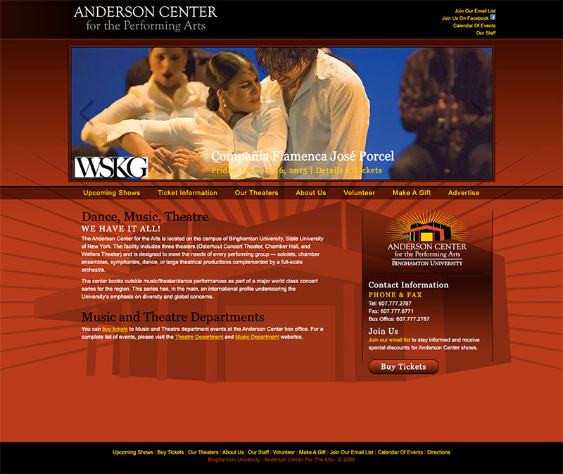 Anderson Center website redesign